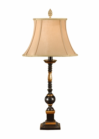 46381 Wildwood Lamps Candlestick Lamp with Old Bronze on Faux Brass