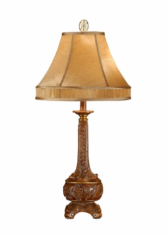 46433 Wildwood Lamps Ball Candlestick Lamp with Hand Colored Faux Ceramic