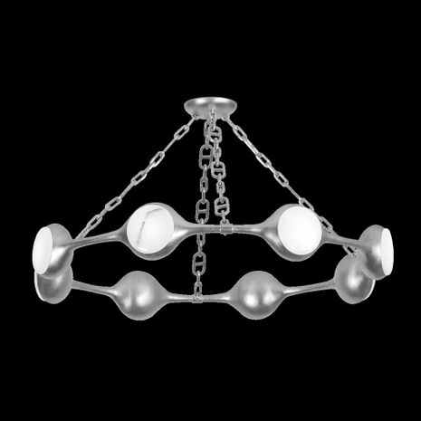 465-40-VGL Corbett Lighting Riviere 8 Lt. Chandelier with Vintage Gold Leaf Finish