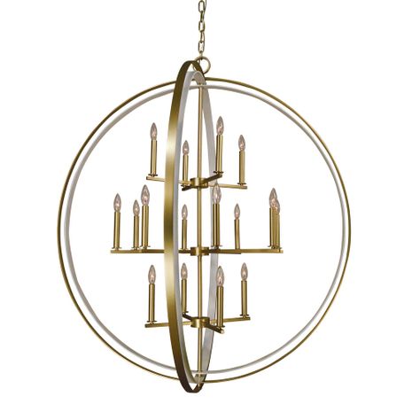 F-4656 Framburg 16-Lt Brushed Nickel/Matte Black Constellation Pendant