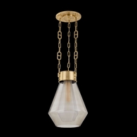 466-14-VB Corbett Lighting Tragus 1 Lt. Pendant with Vintage Brass Finish