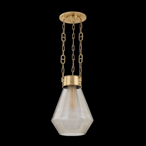 466-14-VB Corbett Lighting Tragus 1 Lt. Pendant with Vintage Brass Finish
