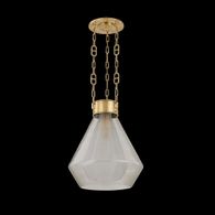 466-19-VB Corbett Lighting Tragus 1 Lt. Pendant with Vintage Brass Finish