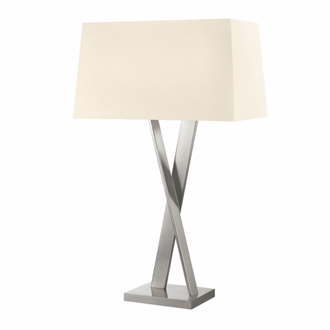 4660.13 Sonneman X Series Contemporary Table Lamp with Satin Nickel Finish