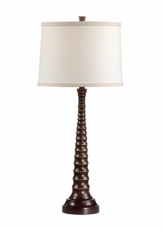 46607 Wildwood Lamps Turned Wood Candlestick Lamp