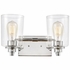 46621/2 ELK Lighting Robins 2-Light Vanity Light In Polished Chrome With Clear Glass