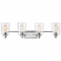 46623/4 ELK Lighting Robins 4-Light Vanity Light In Polished Chrome With Clear Glass