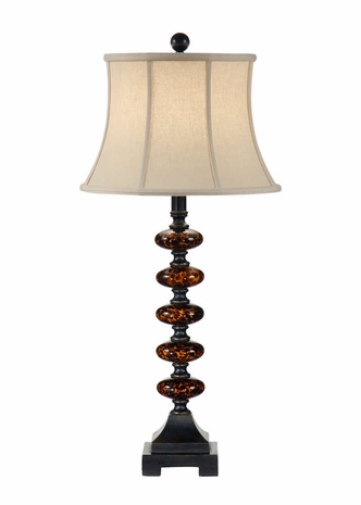 46630 Wildwood Lamps Tortoise Glass Ovals Lamp