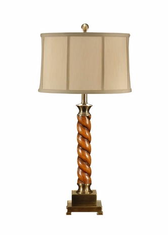 46637 Wildwood Lamps Twists Over Brass Lamp