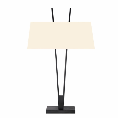 4670.25 Sonneman V Series Contemporary Table Lamp with Satin Black Finish