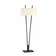4672.25 Sonneman V Series Contemporary Floor Lamp with Satin Black Finish