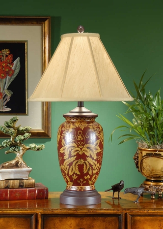 46814 Wildwood Lamps Damask Jar Lamp