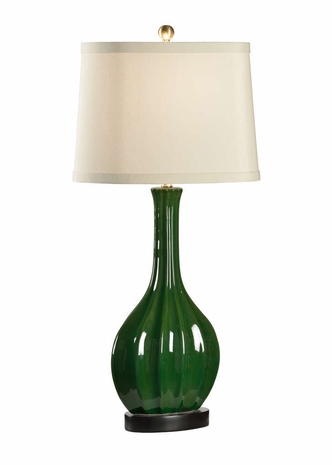 46923 Wildwood Lamps Fluted Bottle Lamp - Green
