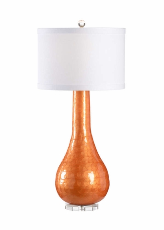 46949 Wildwood Lamps TRANSITIONAL Metal Orange Enamel Cameron Lamp - Orange