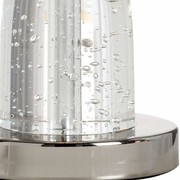 46975 Wildwood 34.5in. Glass Iceland Lamp with Silkette Shade and Clear/Seeded/Polished Nickel Finish