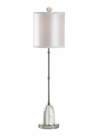 46975 Wildwood 34.5in. Glass Iceland Lamp with Silkette Shade and Clear/Seeded/Polished Nickel Finish