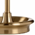 46976 Wildwood 30in. Iron Zaha Lamp with Spun Glass Shade and Antique Brass/Clear Finish