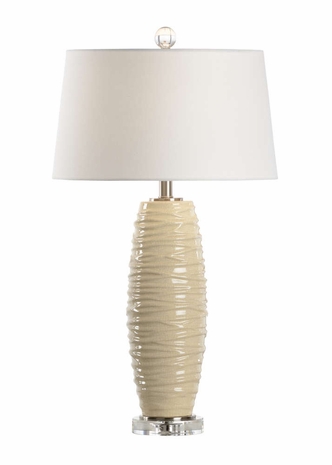 46987 Wildwood Lamps TRANSITIONAL Ceramic Wheat Tan Glaze Twister Lamp - Wheat