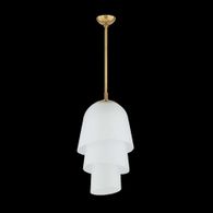 470-13-VB Corbett Lighting Hela 1 Lt. Pendant with Vintage Brass Finish