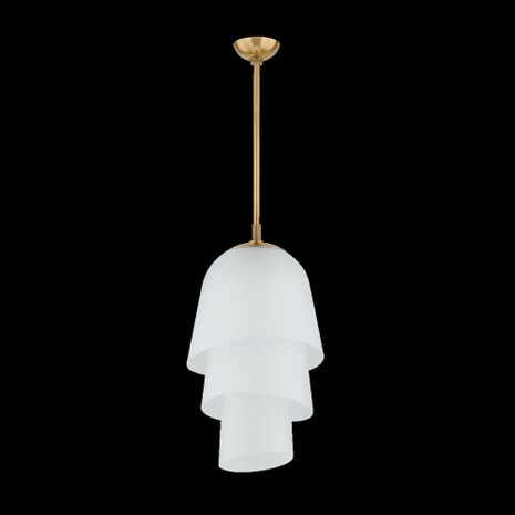 470-13-VB Corbett Lighting Hela 1 Lt. Pendant with Vintage Brass Finish