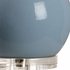 47000 Wildwood 29in. Ceramic Dharma Lamp - Sky with Linen Shade and Sky Blue Glaze/Clear Finish
