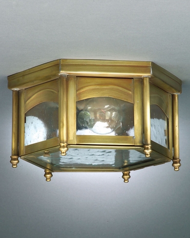 4704 Northeast Lantern Williams (1) Light Medium Base Flush Fixture With Multiple Glass & Finish Options