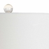 47059 Wildwood 30in. Ceramic Sea Grass Lamp with Linen Shade and Neutral Glaze/Clear Finish