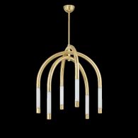 471-34-VPB Corbett Lighting Zeme 6 Lt. Chandelier with Vintage Polished Brass Finish