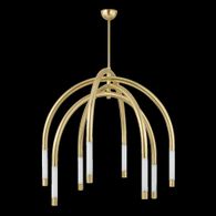 471-48-VPB Corbett Lighting Zeme 8 Lt. Chandelier with Vintage Polished Brass Finish