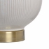 47101 Marketplace 30in. Ceramic Sophia Lamp with Linen Shade and Almond Glaze/Antique Brass Finish