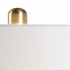 47101 Marketplace 30in. Ceramic Sophia Lamp with Linen Shade and Almond Glaze/Antique Brass Finish