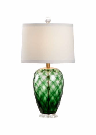 47112 Wildwood Glass Green/Clear Chauncey Lamp