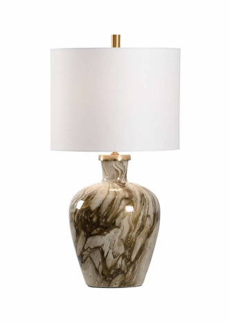 47128 Wildwood Lamps TRANSITIONAL Glass/Metal Calacatta Gold/Brass Calacatta Gold Lamp