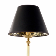 47144 Wildwood 32in. Brass Tinsley Buffet Lamp with Paper Shade and Antique Finish
