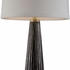 47148 Wildwood 27in. Aluminum Lachlen Column Lamp with Silkette Shade and Bronze/Gold Finish