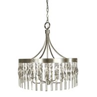 F-4715 Framburg 5-Light Satin Pewter/Polished Nickel Adele Lg.Pendant