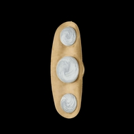 472-03-VB Corbett Lighting Bezel 3 Lt. Wall Sconce with Vintage Brass Finish