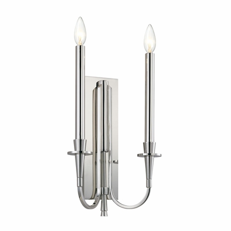 4732.35 Sonneman Transitional Heirloom 2 Light Sconce in Polished Nickel Finish