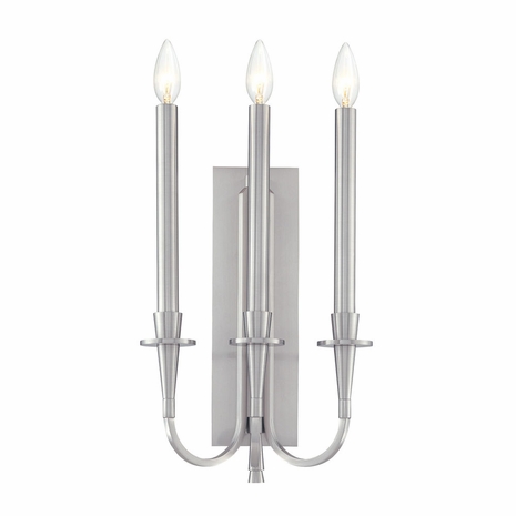 4733.13 Sonneman Transitional Heirloom 3 Light Sconce in Satin Nickel Finish