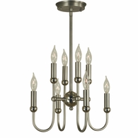 F-4794 Framburg 8-Light Antique Brass/Matte Black Nicole Chandelier