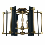 F-4803 Framburg 5-Light Louvre Flush Mount/Semi Flush Mount