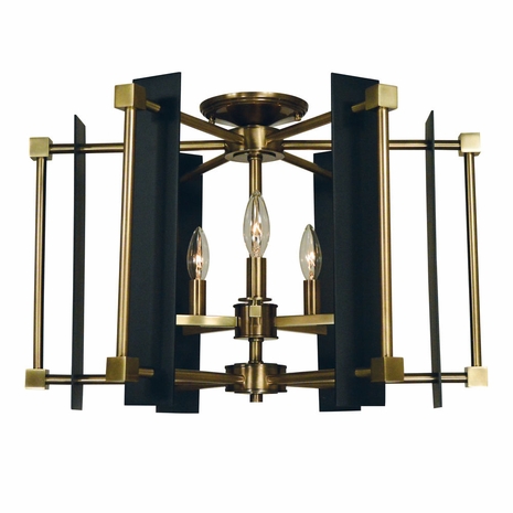 F-4803 Framburg 5-Light Louvre Flush Mount/Semi Flush Mount