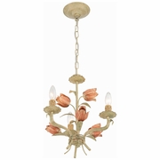 4803-SR Crystorama Southport 3 Light Sage Rose Mini Chandelier