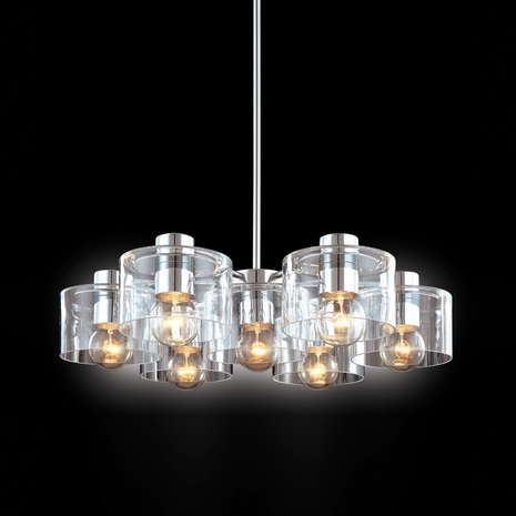 4807 Sonneman Lighting Modernist Transparence Collection 7 Light Pendant