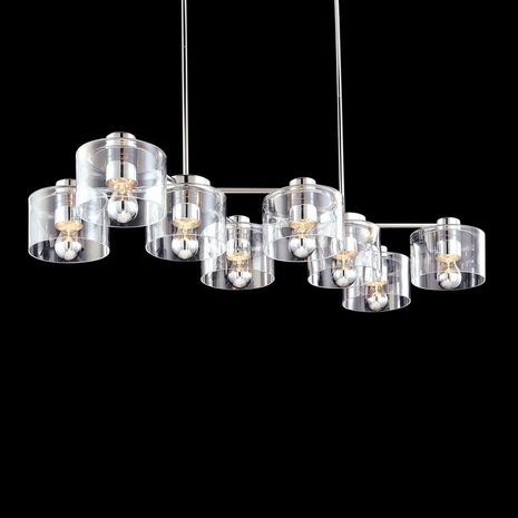 4808 Sonneman Lighting Modernist Transparence Collection 8 Light Pendant