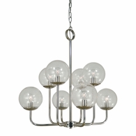 F-4838 Framburg 10-Light Mahogany Bronze Jupiter Chandelier