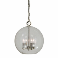 F-4839 Framburg 4-Light Mahogany Bronze Jupiter Mini Chandelier