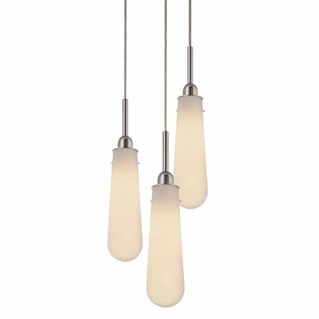 4843 Sonneman Lighting Transitional Teardrop Collection 3 Light Pendant