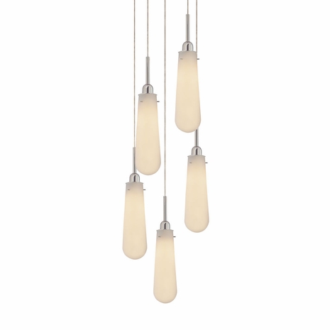 4845 Sonneman Lighting Transitional Teardrop Collection 5 Light Pendant