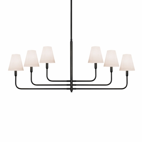 4856.24 Sonneman Transitional Tempo 6 Light Pendant in Rubbed Bronze Finish